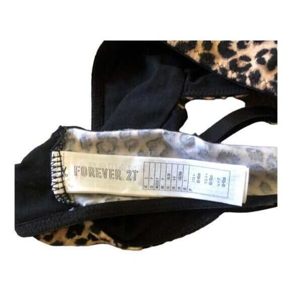 Forever 21 Flattering Comfortable Animal Print Adjustable Straps Bralette Small - Picture 9 of 10